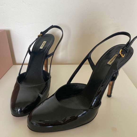 Authentic MUI MUI Patent Leather High Heels - Picture 1 of 2